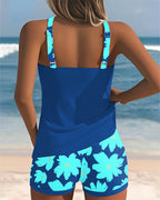 Edith | Sleeveless Printed Tankini
