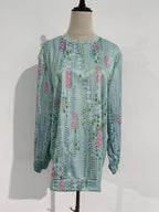 Vintage Print Long Sleeve T-Shirt – Casual Relaxed Fit Top